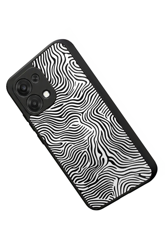 Oppo A6 Pro Uyumlu Çizgi Sanatı Tasarımlı Glossy Premium Kılıf