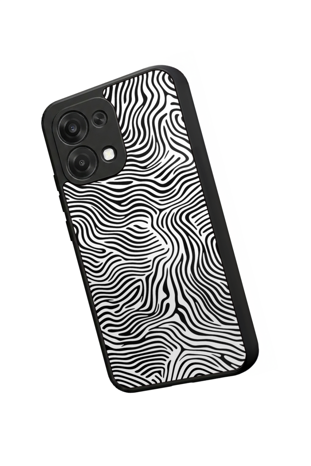 Oppo A6 Pro Uyumlu Çizgi Sanatı Tasarımlı Glossy Premium Kılıf