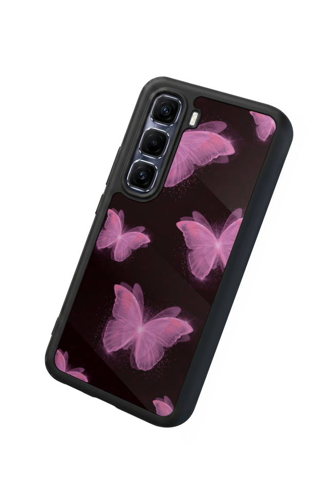 Infinix Hot 60 Pro Plus Uyumlu Kelebek Tasarımlı Glossy Premium Kılıf