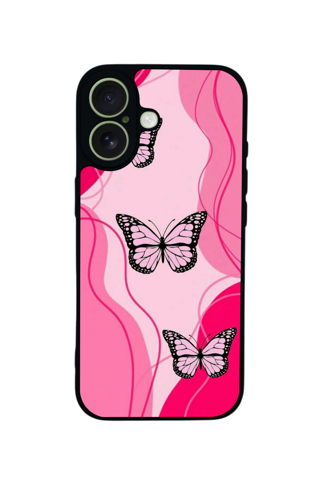 iPhone 17 Uyumlu Kelebek Tasarımlı Glossy Premium Kılıf