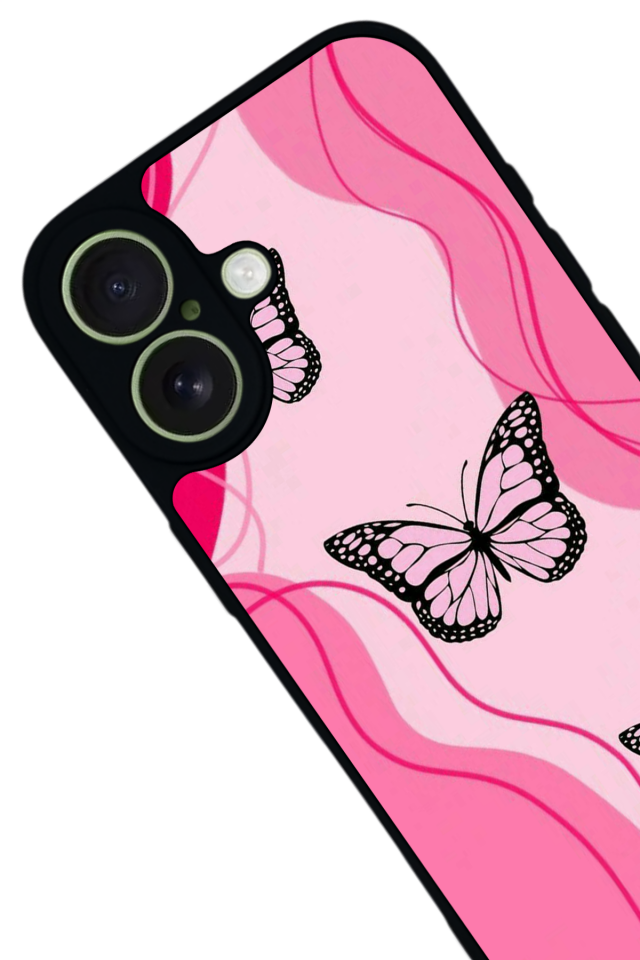 iPhone 17 Uyumlu Kelebek Tasarımlı Glossy Premium Kılıf