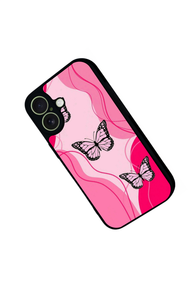 iPhone 17 Uyumlu Kelebek Tasarımlı Glossy Premium Kılıf