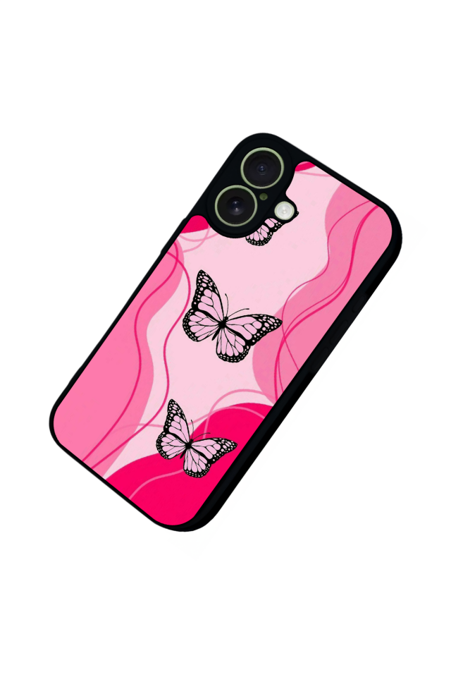 iPhone 17 Uyumlu Kelebek Tasarımlı Glossy Premium Kılıf