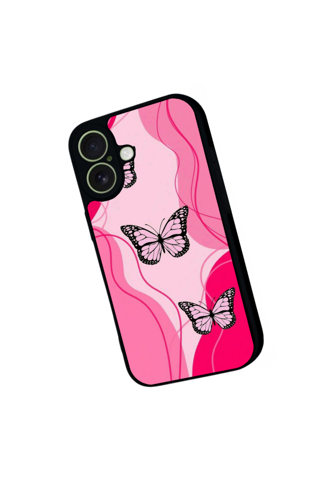 iPhone 17 Uyumlu Kelebek Tasarımlı Glossy Premium Kılıf