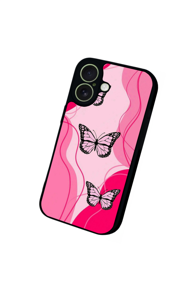 iPhone 17 Uyumlu Kelebek Tasarımlı Glossy Premium Kılıf