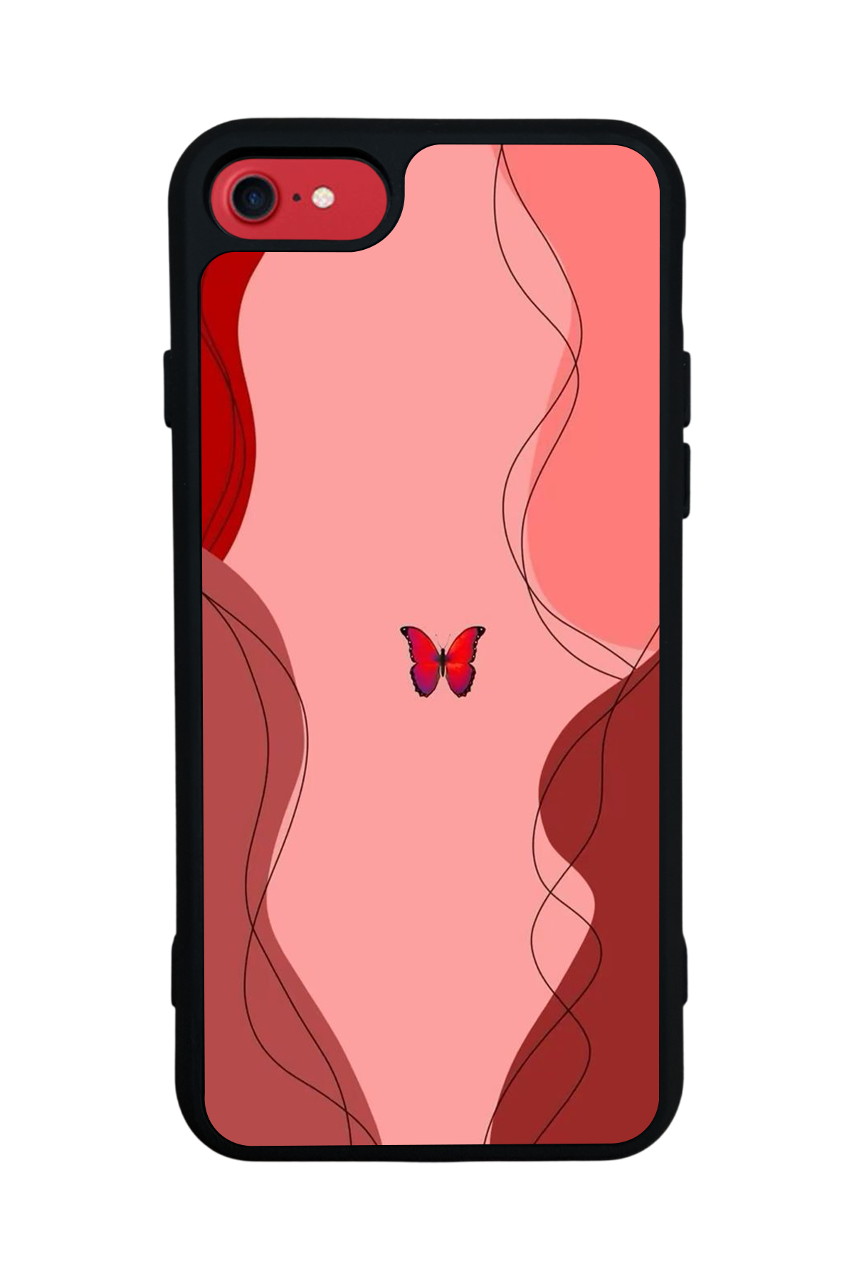 iPhone 7 Uyumlu Kelebek Tasarımlı Glossy Premium Kılıf
