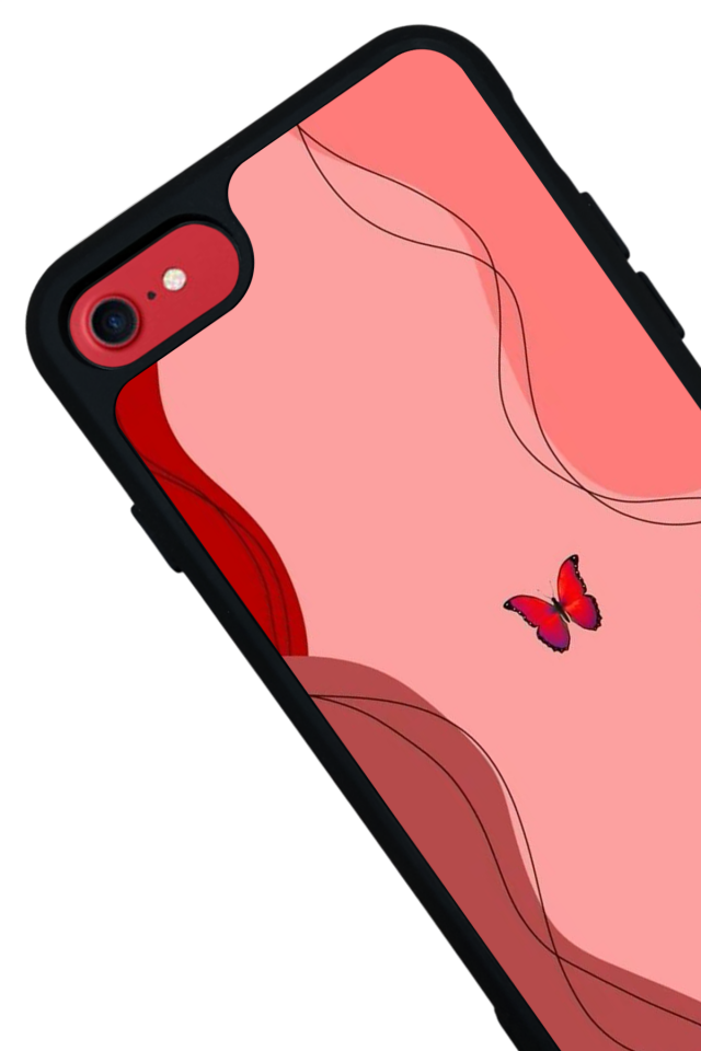 iPhone 7 Uyumlu Kelebek Tasarımlı Glossy Premium Kılıf
