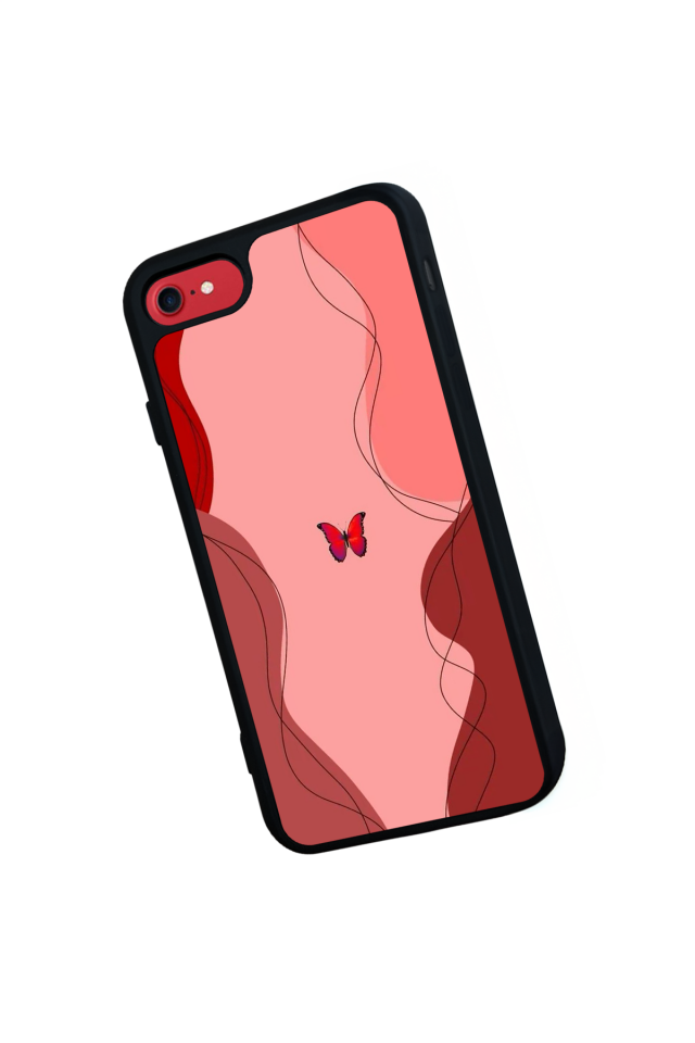 iPhone 7 Uyumlu Kelebek Tasarımlı Glossy Premium Kılıf