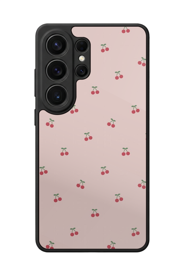 Samsung Galaxy S26 Ultra Uyumlu Kiraz Tasarımlı Glossy Premium Kılıf