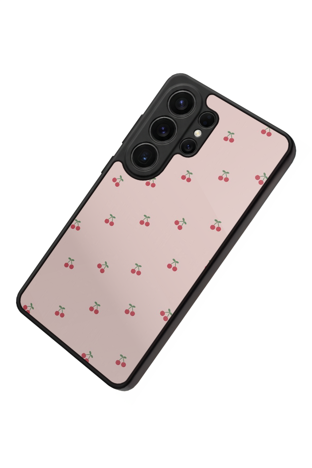 Samsung Galaxy S26 Ultra Uyumlu Kiraz Tasarımlı Glossy Premium Kılıf