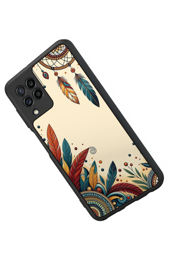 Samsung Galaxy M22 Uyumlu Mandala Tasarımlı Glossy Premium Kılıf