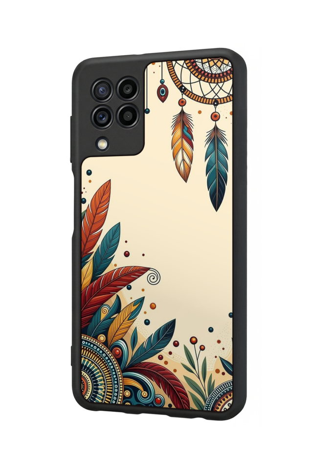 Samsung Galaxy M22 Uyumlu Mandala Tasarımlı Glossy Premium Kılıf