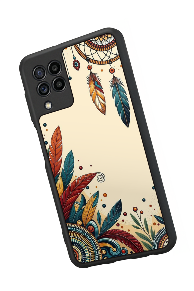 Samsung Galaxy M22 Uyumlu Mandala Tasarımlı Glossy Premium Kılıf