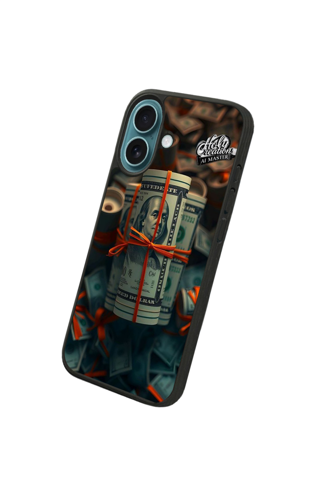iPhone 16 Uyumlu Para Tasarımlı Glossy Premium Kılıf