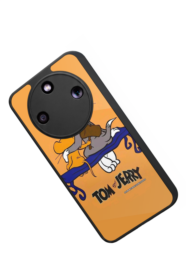 Honor Magic 8 Lite Uyumlu Tom And Jerry Tasarımlı Glossy Premium Kılıf