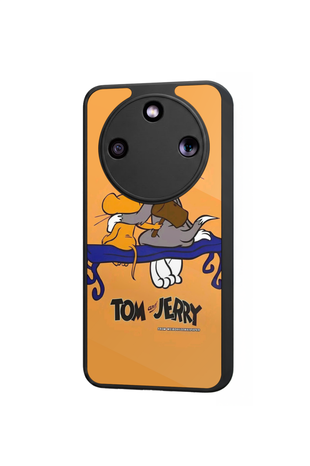 Honor Magic 8 Lite Uyumlu Tom And Jerry Tasarımlı Glossy Premium Kılıf
