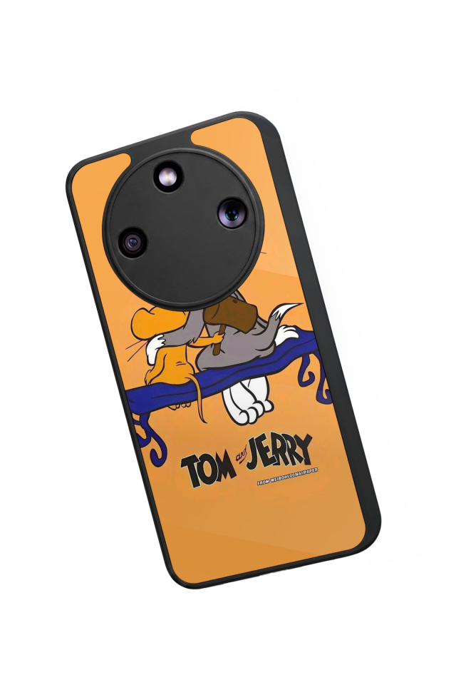 Honor Magic 8 Lite Uyumlu Tom And Jerry Tasarımlı Glossy Premium Kılıf