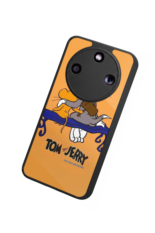 Honor Magic 8 Lite Uyumlu Tom And Jerry Tasarımlı Glossy Premium Kılıf