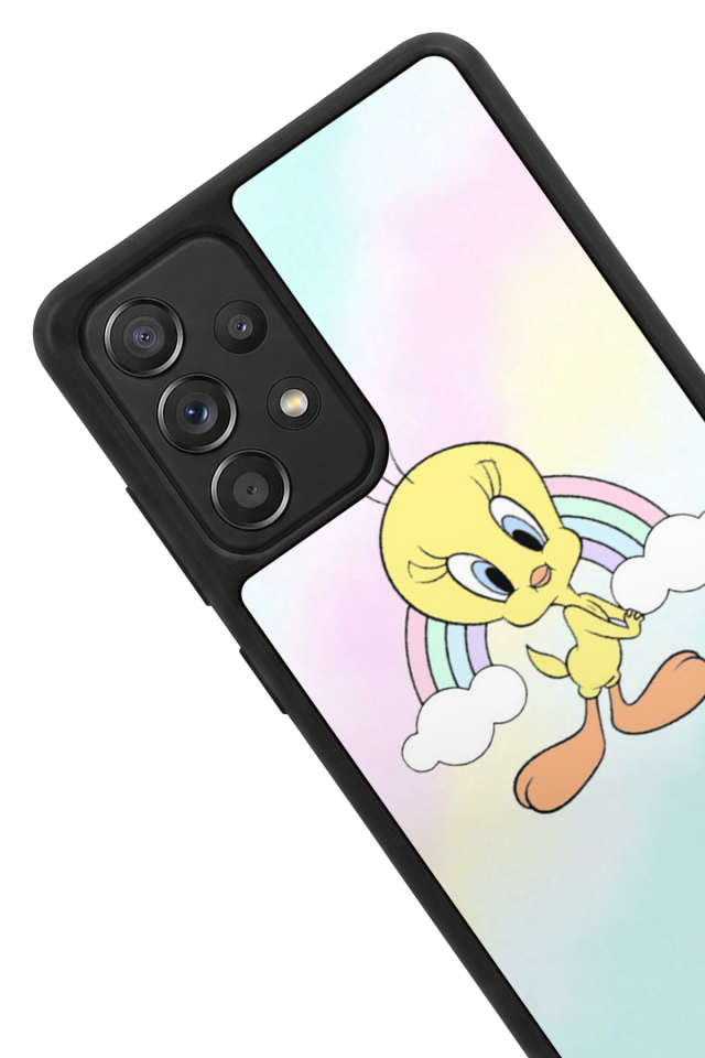 Samsung Galaxy A72 Uyumlu Tweety Tasarımlı Glossy Premium Kılıf