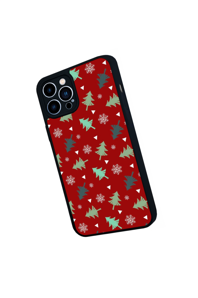 iPhone 12 Pro Max Uyumlu Yilbasi Christmas Tasarımlı Glossy Premium Kılıf