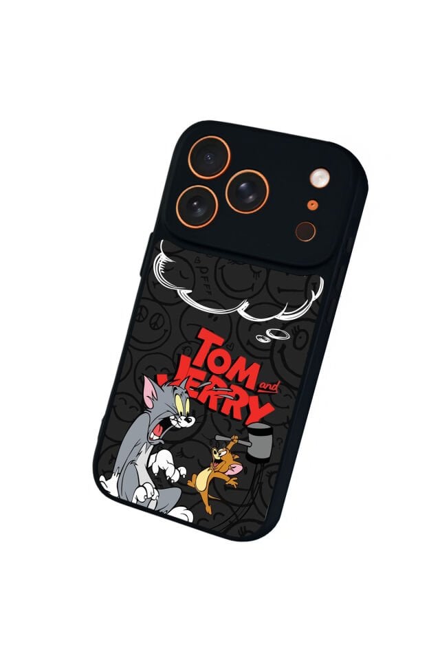 iPhone 17 Pro Max Uyumlu Tom And Jerry Tasarımlı Glossy Premium Kılıf