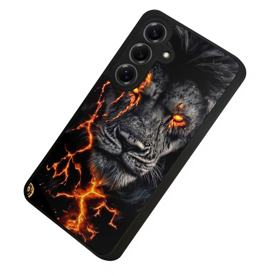 Samsung Galaxy S25 Uyumlu Aslan Tasarımlı Glossy Premium Kılıf