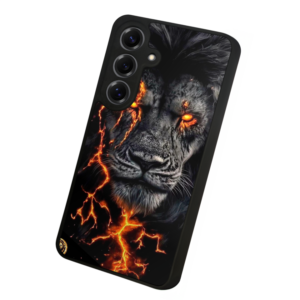 Samsung Galaxy S25 Uyumlu Aslan Tasarımlı Glossy Premium Kılıf