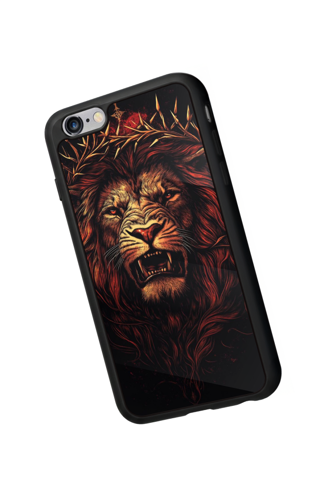 iPhone 6s Plus Uyumlu Aslan Tasarımlı Glossy Premium Kılıf