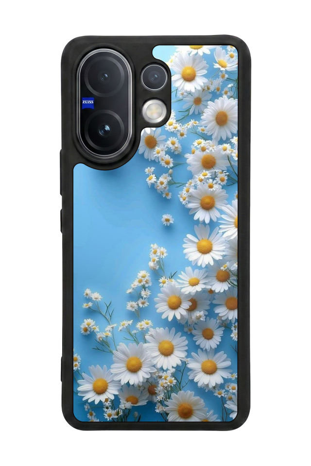 Vivo V60 Uyumlu Cicek Tasarımlı Glossy Premium Kılıf