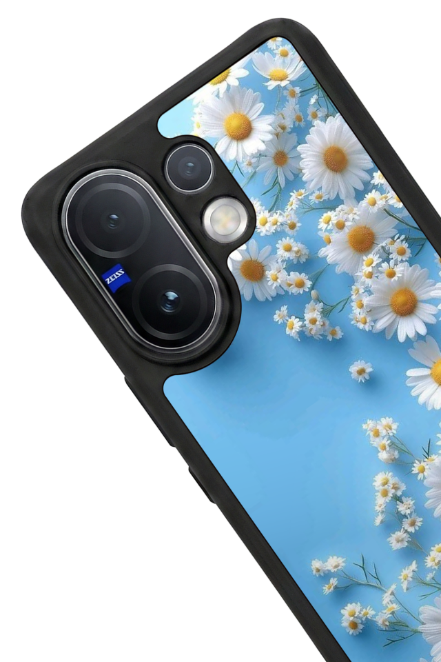 Vivo V60 Uyumlu Cicek Tasarımlı Glossy Premium Kılıf