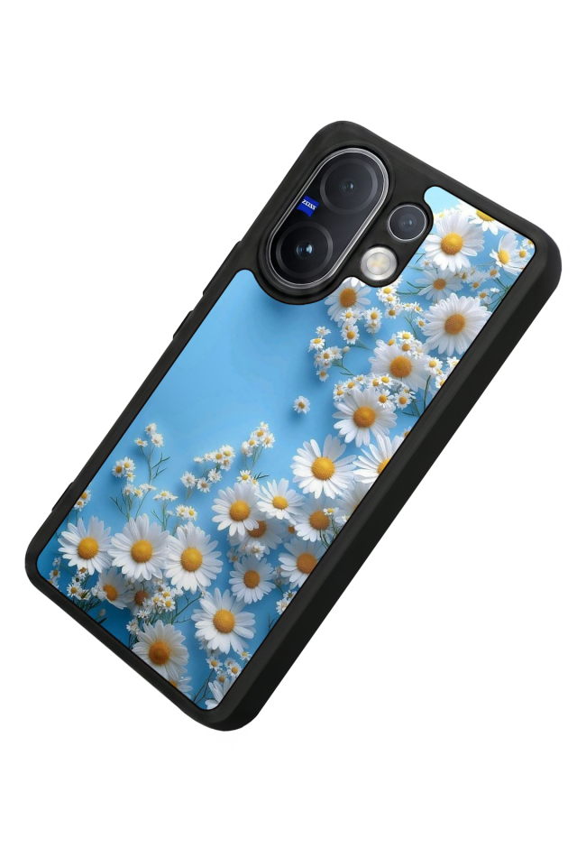 Vivo V60 Uyumlu Cicek Tasarımlı Glossy Premium Kılıf