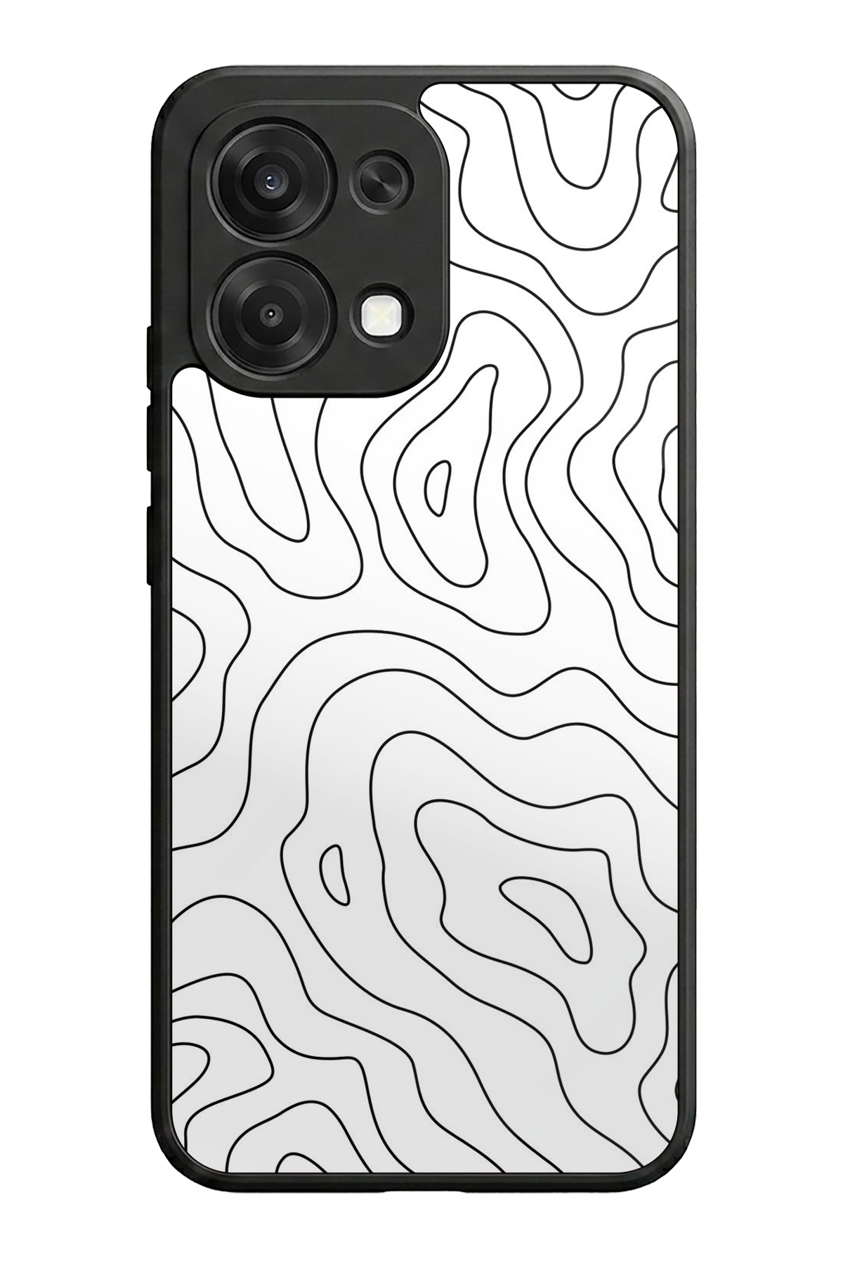 Oppo A6 Pro Uyumlu Çizgi Sanatı Tasarımlı Glossy Premium Kılıf
