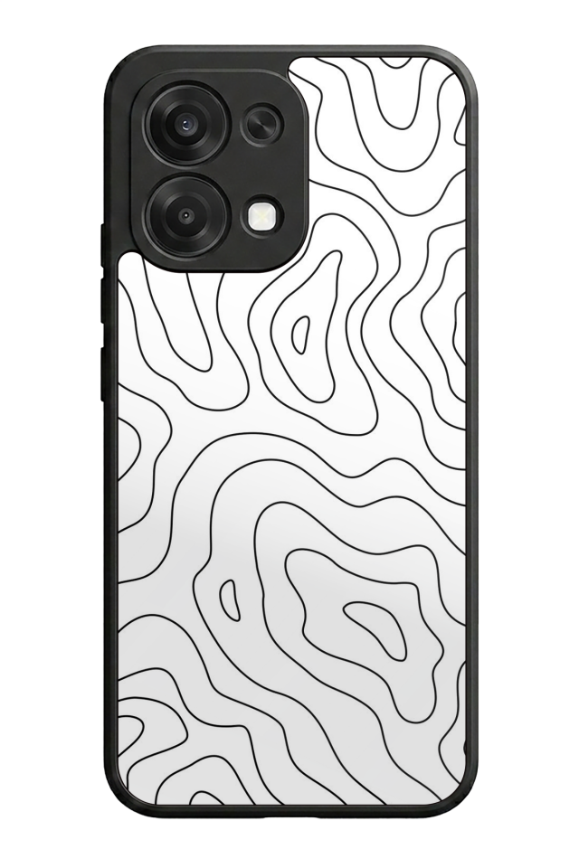 Oppo A6 Pro Uyumlu Çizgi Sanatı Tasarımlı Glossy Premium Kılıf