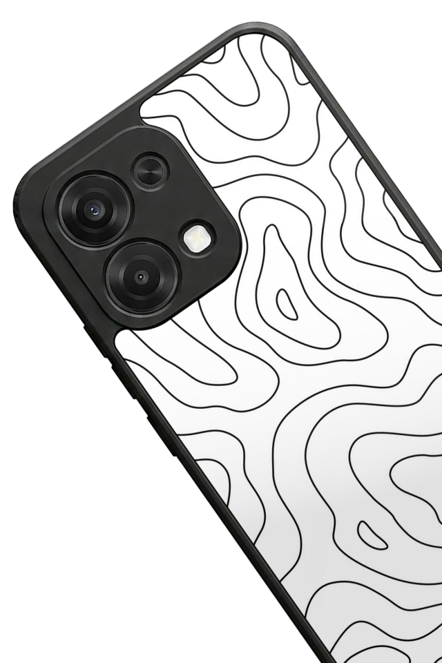 Oppo A6 Pro Uyumlu Çizgi Sanatı Tasarımlı Glossy Premium Kılıf