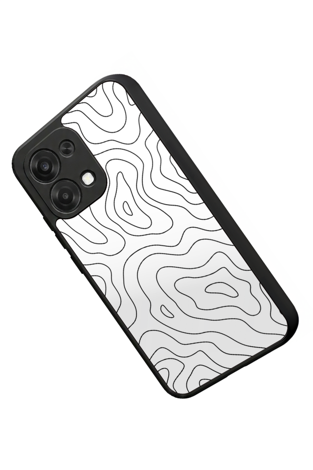 Oppo A6 Pro Uyumlu Çizgi Sanatı Tasarımlı Glossy Premium Kılıf
