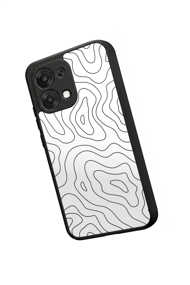 Oppo A6 Pro Uyumlu Çizgi Sanatı Tasarımlı Glossy Premium Kılıf