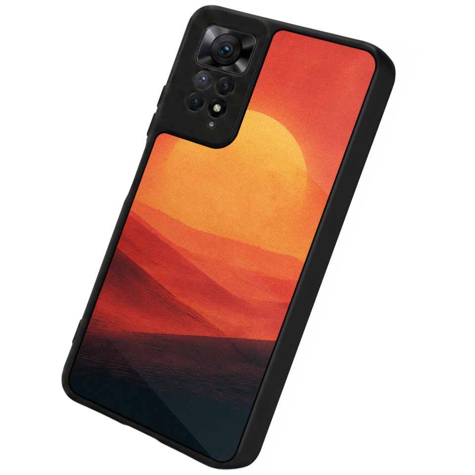Xiaomi Redmi Note 11 Pro Uyumlu Güneş Tasarımlı Glossy Premium Kılıf