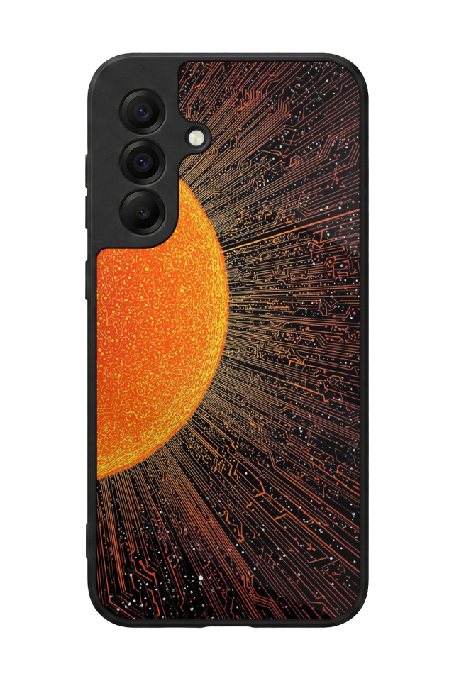 Samsung Galaxy A17 Uyumlu Güneş Tasarımlı Glossy Premium Kılıf