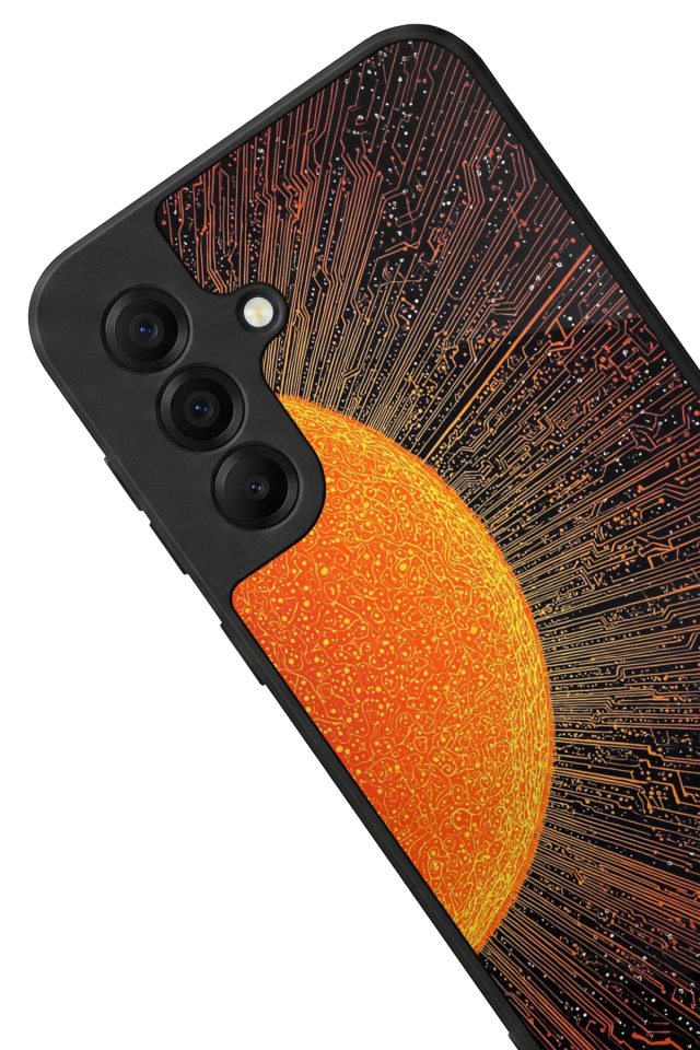 Samsung Galaxy A17 Uyumlu Güneş Tasarımlı Glossy Premium Kılıf