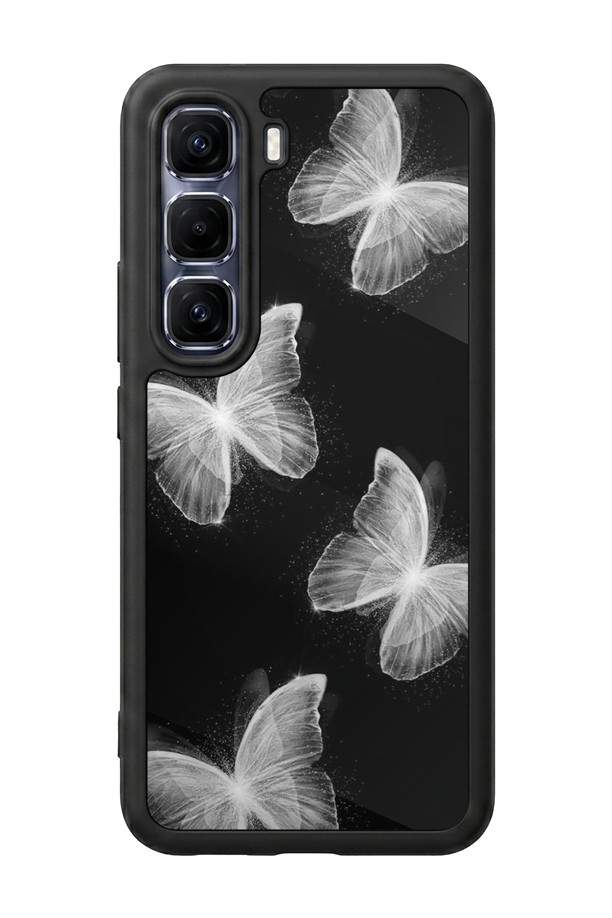 Infinix Hot 60 Pro Plus Uyumlu Kelebek Tasarımlı Glossy Premium Kılıf