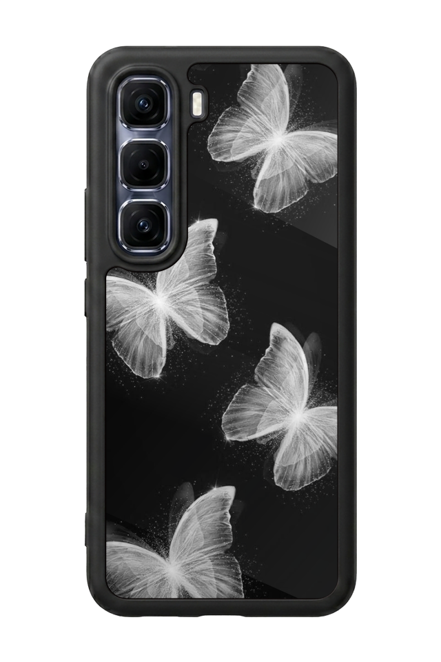 Infinix Hot 60 Pro Plus Uyumlu Kelebek Tasarımlı Glossy Premium Kılıf