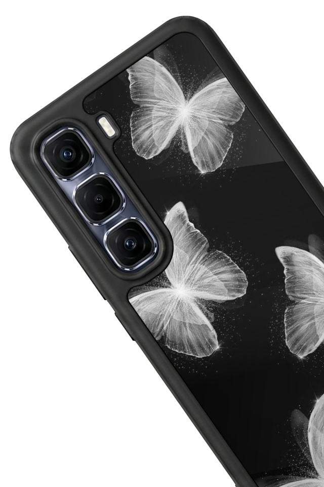 Infinix Hot 60 Pro Plus Uyumlu Kelebek Tasarımlı Glossy Premium Kılıf