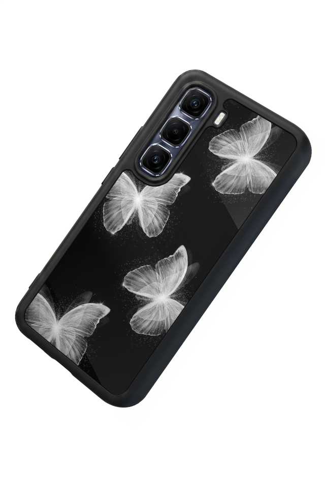 Infinix Hot 60 Pro Plus Uyumlu Kelebek Tasarımlı Glossy Premium Kılıf