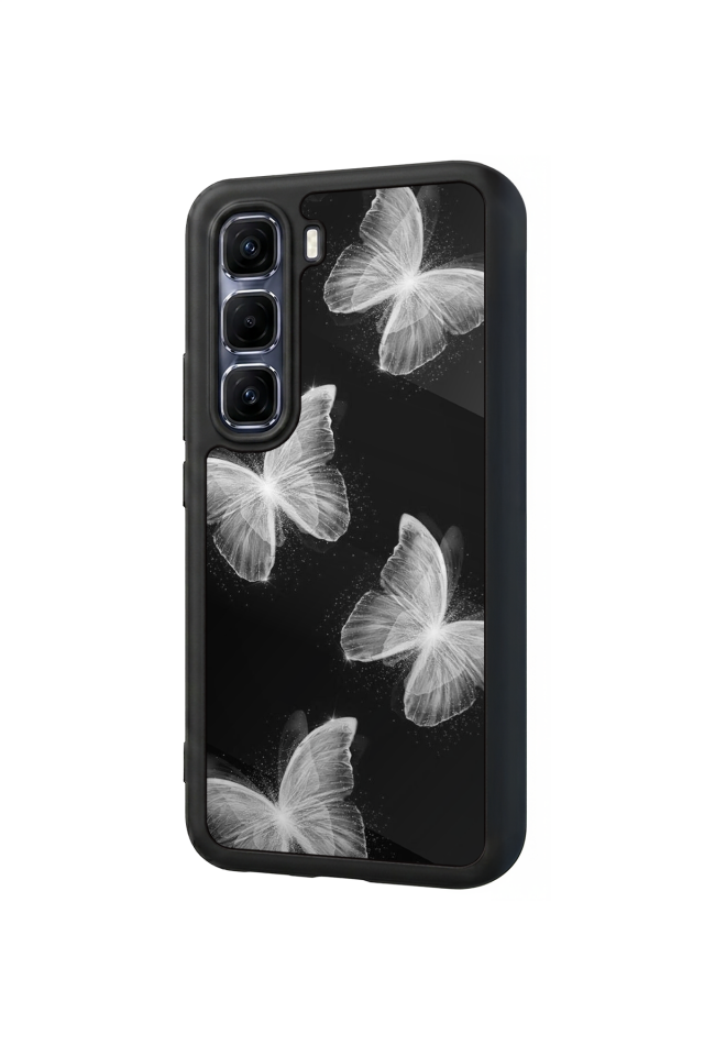 Infinix Hot 60 Pro Plus Uyumlu Kelebek Tasarımlı Glossy Premium Kılıf