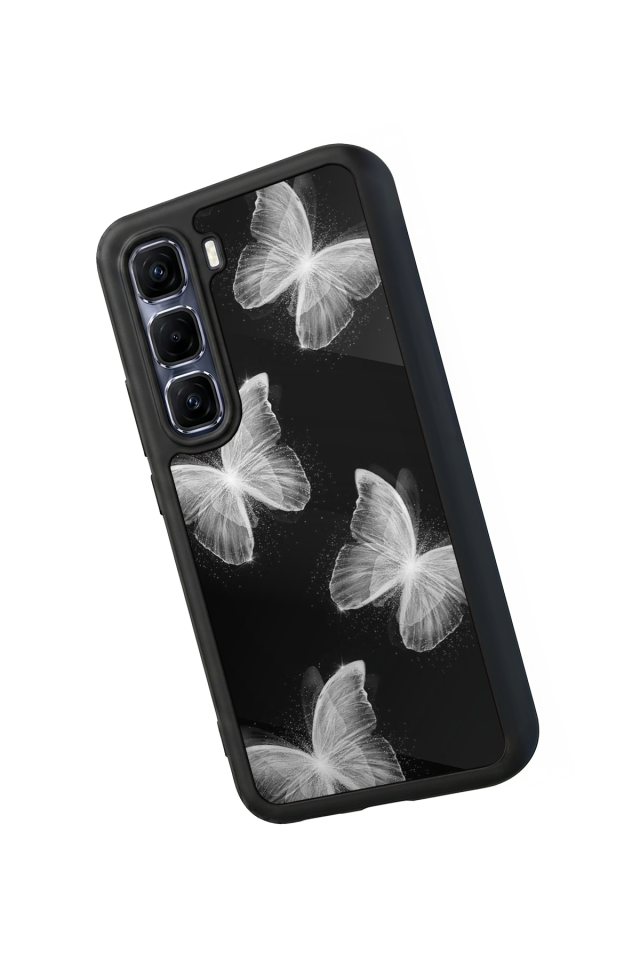 Infinix Hot 60 Pro Plus Uyumlu Kelebek Tasarımlı Glossy Premium Kılıf