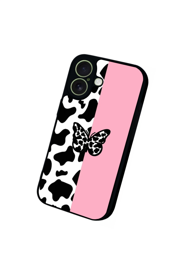 iPhone 17 Uyumlu Kelebek Tasarımlı Glossy Premium Kılıf