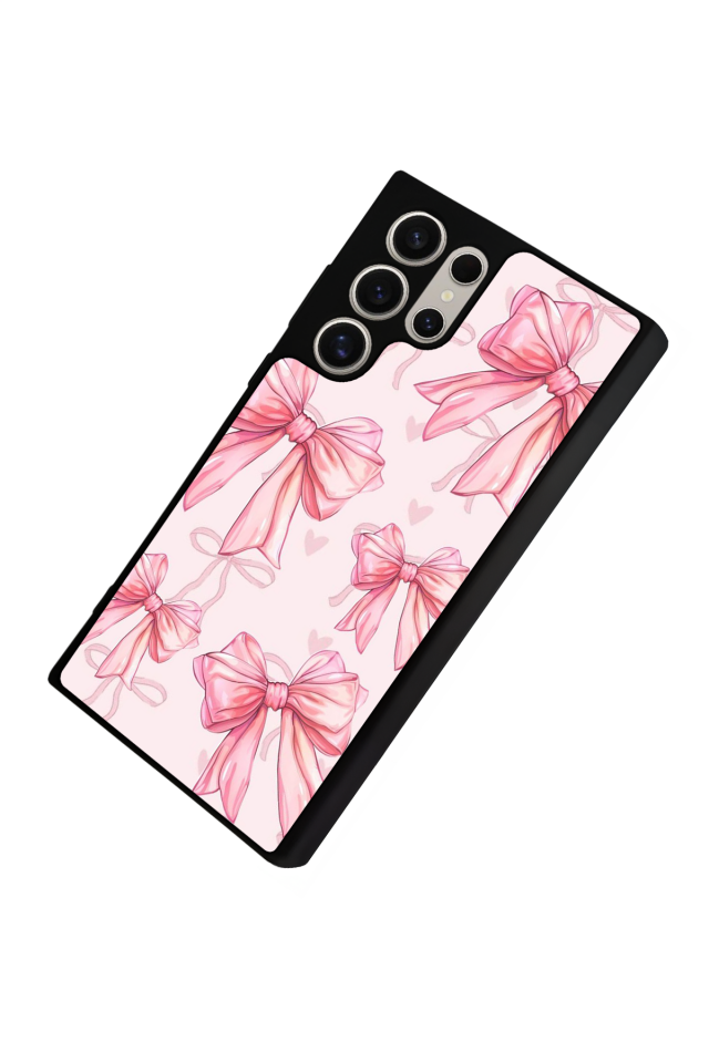 Samsung Galaxy S22 Ultra Uyumlu Kurdele Tasarımlı Glossy Premium Kılıf