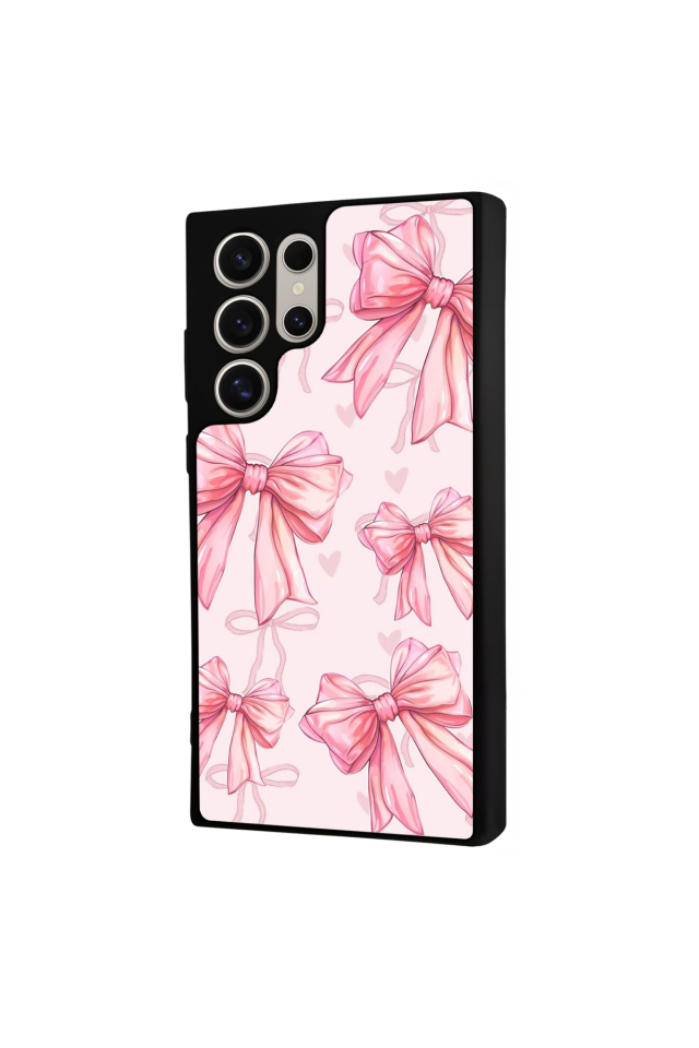 Samsung Galaxy S22 Ultra Uyumlu Kurdele Tasarımlı Glossy Premium Kılıf