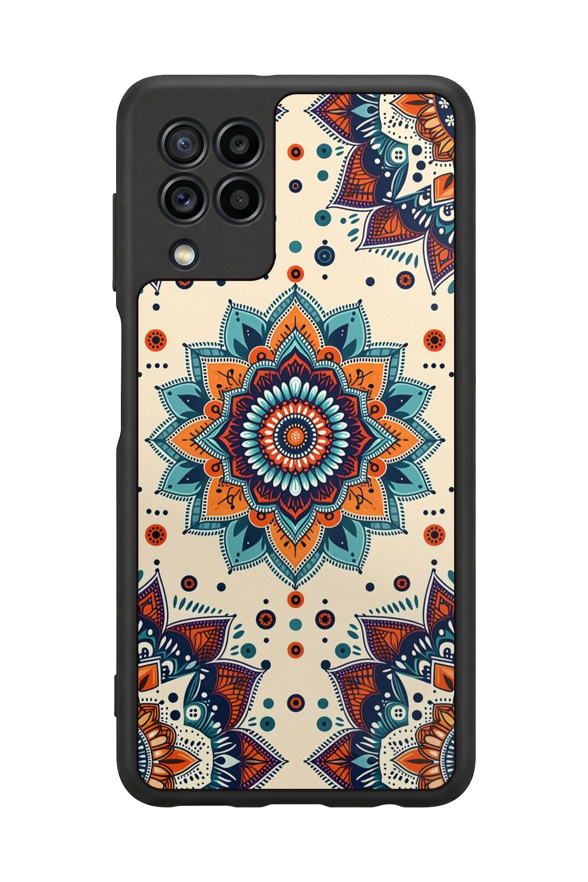 Samsung Galaxy M22 Uyumlu Mandaal Tasarımlı Glossy Premium Kılıf