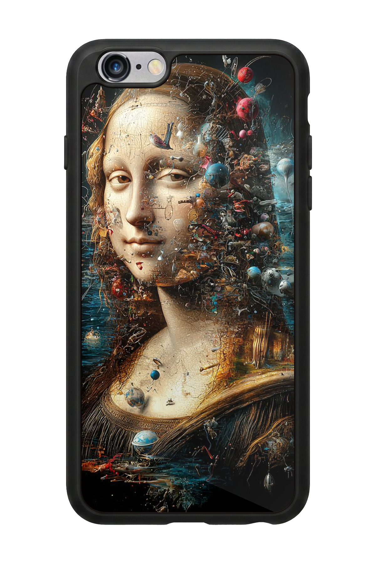 iPhone 6 Plus Uyumlu Monalisa Tasarımlı Glossy Premium Kılıf